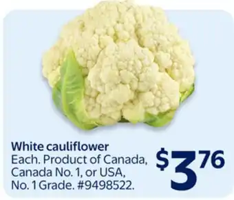 Walmart White cauliflower offer