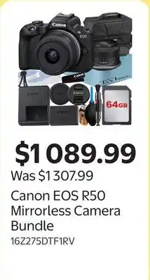 Walmart Canon EOS R50 Mirrorless Camera Bundle offer
