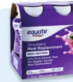Walmart Equate high protein meal replacement shakes offer