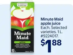 Walmart Minute Maid apple juice offer