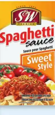 Walmart S&W spaghetti sauce offer