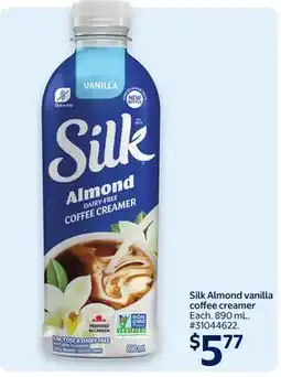 Walmart Silk Almond vanilla coffee creamer offer