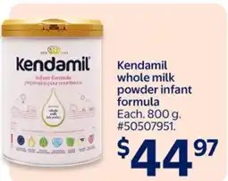 Walmart Kendamil whole milk powder infant formula offer