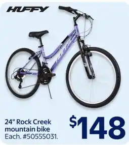 Walmart HUFFY 24 Rock Creek mountain bike offer