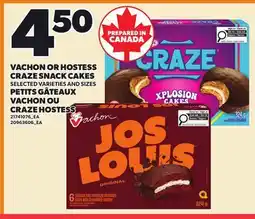 Independent Grocer VACHON OR HOSTESS CRAZE SNACK CAKES offer