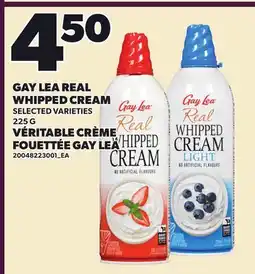 Independent Grocer GAY LEA REAL WHIPPED CREAM offer