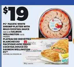 Independent Grocer PC PACIFIC WHITE SHRIMP PLATTER WITH MILD COCKTAIL SAUCE, 568 G OR SALMON WELLINGTON, 725 G offer