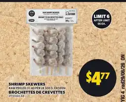 Independent Grocer SHRIMP SKEWERS, 31-40 PER LB offer