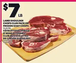 Independent Grocer LAMB SHOULDER CHOPS CLUB PACK OR FROZEN GOAT CHOPS offer