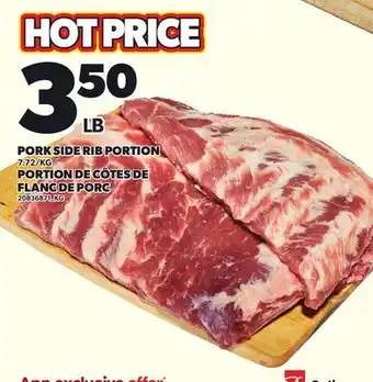 Independent Grocer PORK SIDE RIB PORTION offer