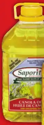 Food Basics SAPORITO VEGETABLE, CANOLA OR CORN OIL offer