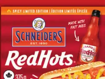 Food Basics SCHNEIDERS RED HOTS OR MAPLE LEAF TOP DOGS WIENERS 375 G SCHNEIDERS MEAT PIES offer