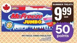 Food Basics MR.FREEZE JUMBO FREEZE POP offer