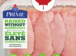 Food Basics PRIME RAISED WITHOUT ANTIBIOTICS FRESH BONELESS SKINLESS CHICKEN BREAST THIN SLICE, FILLETS OR DICED offer