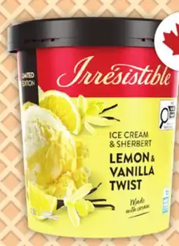 Food Basics IRRESISTIBLE SHERBERT TWIST OR STRAWBERRY FIESTA offer