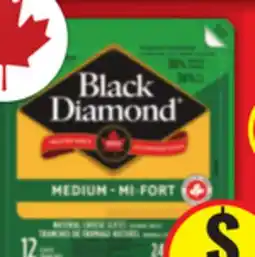 Food Basics BLACK DIAMOND CHEESE 400 G SHREDS 320 G NATURAL CHEESE SLICES offer