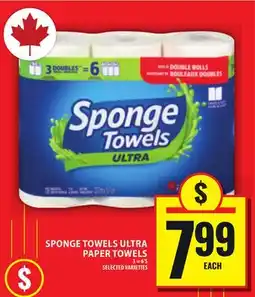 Food Basics SPONGE TOWELS ULTRA PAPER TOWELS offer