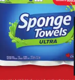 Food Basics SPONGE TOWELS ULTRA PAPER TOWELS, SCOTTIES FACIAL TISSUES offer