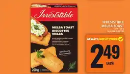 Food Basics IRRESISTIBLE MELBA TOAST offer