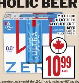 Food Basics MICHELOB ULTRA ZERO ALCOHOL-FREE BEER offer