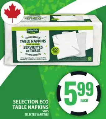 Food Basics SELECTION ECO TABLE NAPKINS offer