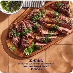 Walmart Bifteck de contre-filet de bœuf AAA Mon marché fraîcheur offer