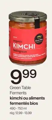 Avril Green Table Ferments kimchi ou aliments fermentés bios offer