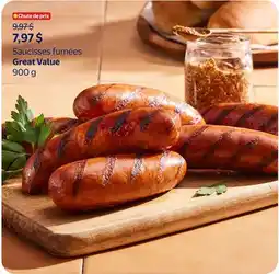 Walmart Saucisses fumées Great Value offer