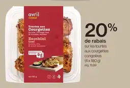 Avril Tourtes aux courgettes congelées offer