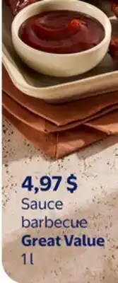 Walmart Sauce barbecue Great Value offer