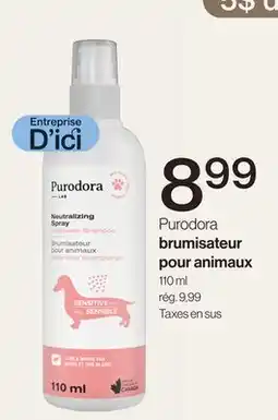 Avril Purodora brumisateur pour animaux offer