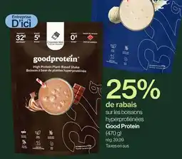 Avril sur les boissons hyperprotiénées Good Protein offer
