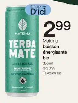 Avril Mateina boisson énergisante bio offer