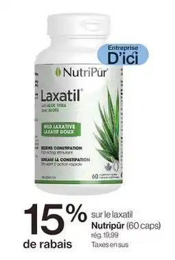 Avril sur le laxatil Nutripūr offer