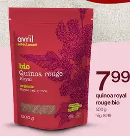 Avril quinoa royal rouge bio offer