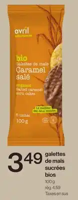 Avril galettes de maïs sucrées bios offer