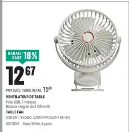 BMR VENTILATEUR DE TABLE offer