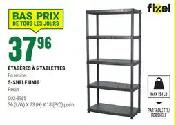 BMR ÉTAGÈRES À 5 TABLETTES offer