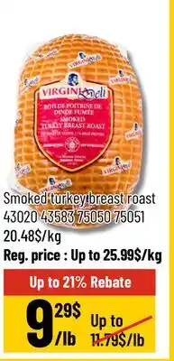 Mayrand Smoked turkey breast roast offer