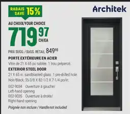 BMR PORTE EXTÉRIEURE EN ACIER offer