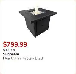 Club Piscine Hearth Fire Table - Black offer