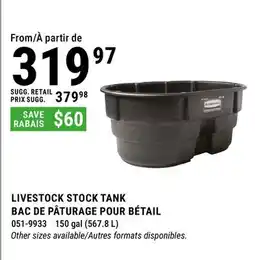 BMR LIVESTOCK STOCK TANK offer