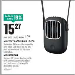 BMR MINI VENTILATEUR POUR LE COU offer