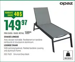 BMR CHAISE LONGUE offer