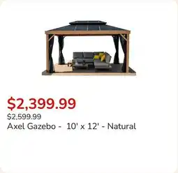 Club Piscine Axel Gazebo - 10' x 12' - Natural offer