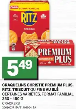 L'Intermarché CRAQUELINS CHRISTIE PREMIUM PLUS, RITZ, TRISCUIT OU FINS AU BLÉ | CRACKERS offer
