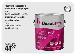 Home Hardware PURE 100% acrylic interior paint offer