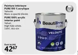 Home Hardware PURE 100% acrylic interior paint X offer