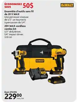 Home Hardware 20V MAX cordless combo kit offer