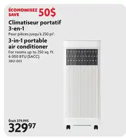Home Hardware 3-in-1 portable air conditioner offer